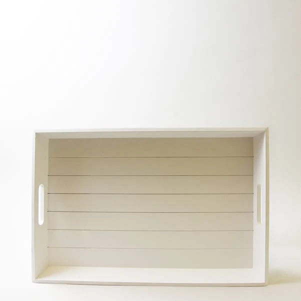 White Wooden Breakfast Tray 2 White Wooden Breakfast Tray - Image 2