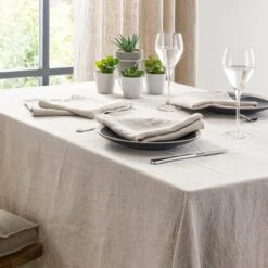 Cartmel Natural Linen Tablecloth -Online Tableware Store 1000163300 alt02