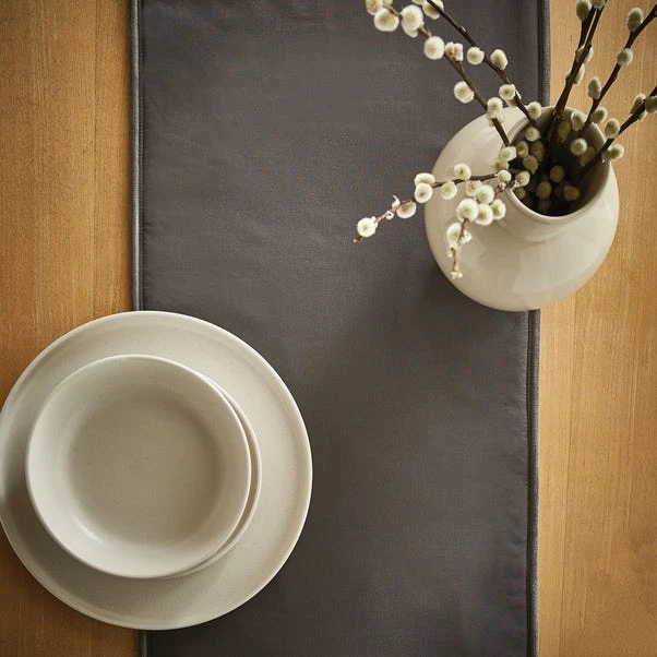 Vermont Charcoal Velvet Table Runner 4 Vermont Charcoal Velvet Table Runner - Image 4