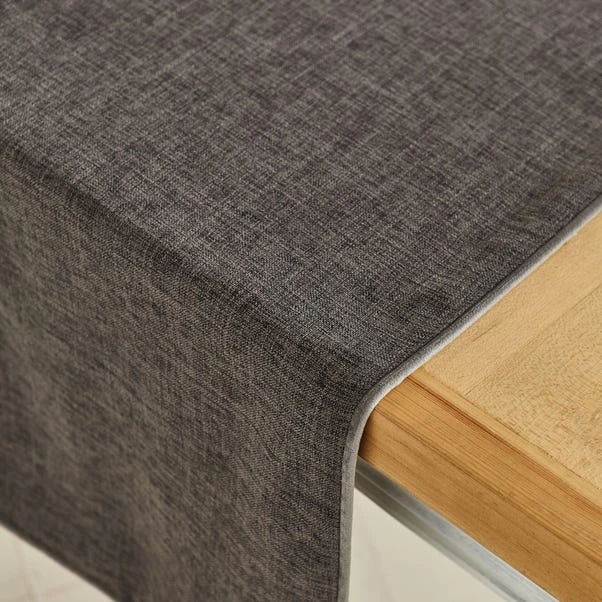 Vermont Charcoal Velvet Table Runner 5 Vermont Charcoal Velvet Table Runner - Image 5