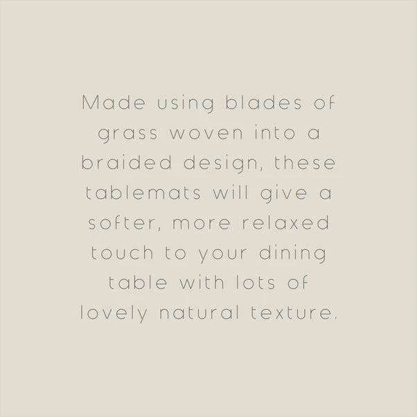 Set Of 2 Black Grass Braid Placemats 2 Set Of 2 Black Grass Braid Placemats - Image 2