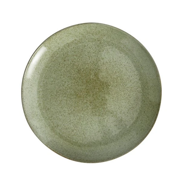 Amalfi Reactive Glaze Stoneware Dinner Plate, Sage 3 Amalfi Reactive Glaze Stoneware Dinner Plate, Sage - Image 3