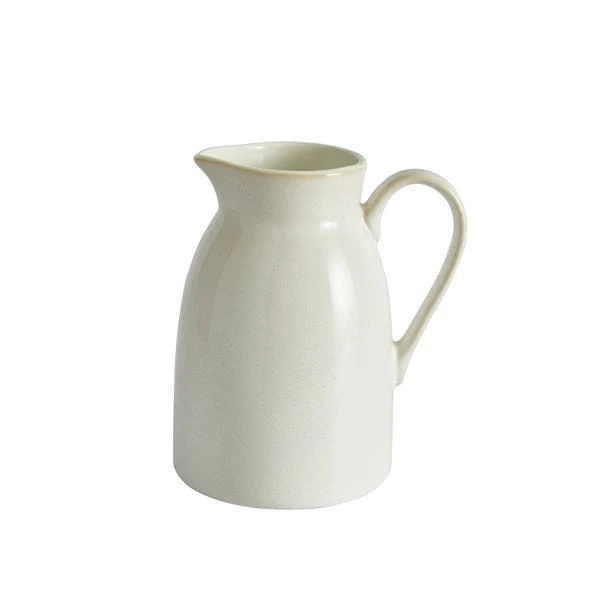 Amalfi Reactive Glaze Pitcher, White 2 Amalfi Reactive Glaze Pitcher, White - Image 2