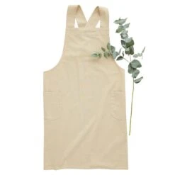 Cotton Cross Over Apron Natural -Online Tableware Store 1000185073 alt03