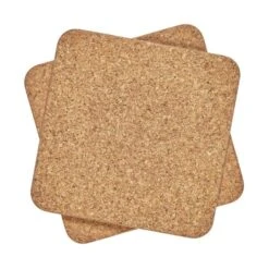 Set Of 2 Cork Square Hot Pot Stands