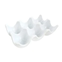 Ceramic White 6 Egg Holder