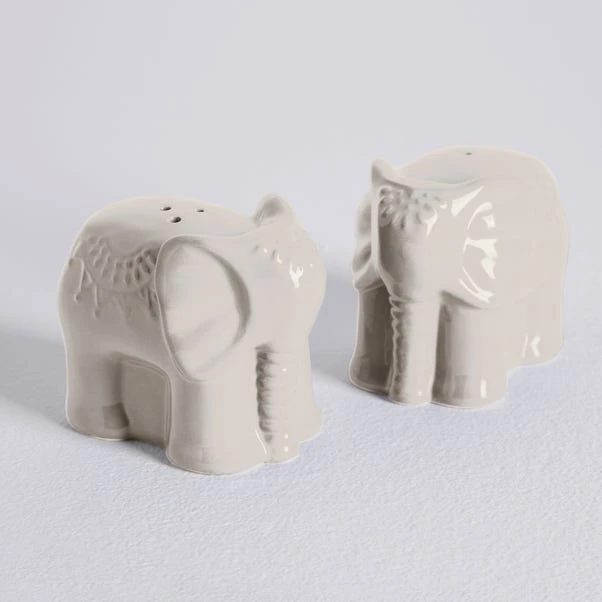 Set Of 2 Elephant Salt & Pepper Shakers 1 Set Of 2 Elephant Salt & Pepper Shakers