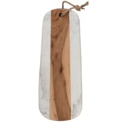 Naturals Long Marble Acacia Serve Board