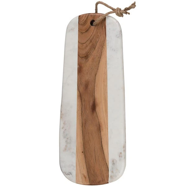 Naturals Long Marble Acacia Serve Board 1 Naturals Long Marble Acacia Serve Board