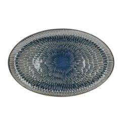 Zen Duck Egg Reactive Glaze Serving Platter