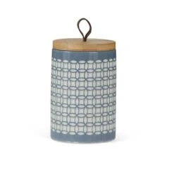 Dark Grey Geometric Kitchen Canister