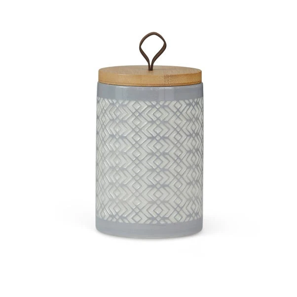 Light Grey Geometric Kitchen Canister 1 Light Grey Geometric Kitchen Canister