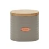 Grey And Copper Metal Kitchen Canister