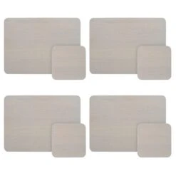 Set Of 4 Naturals Placemats & Coasters