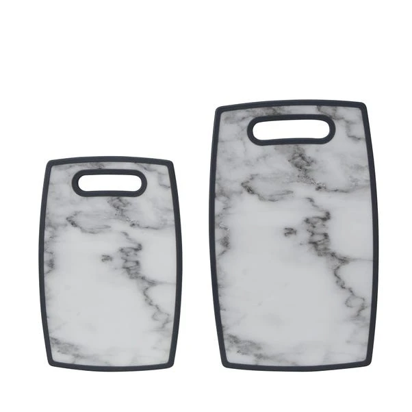 Set Of 2 Marble Effect Chopping Boards 1 Set Of 2 Marble Effect Chopping Boards