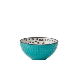 Global Teal Stoneware Rice Bowl