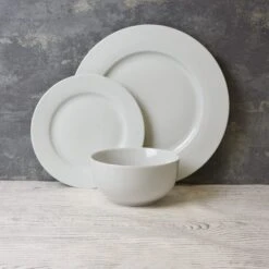 Purity Rim 12 Piece Dinner Set