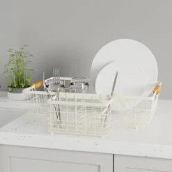 Cream And Bamboo Drainer