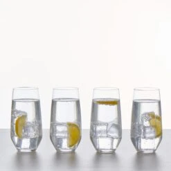 Set Of 4 Connoisseur Crystal Glass Highball Glasses