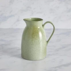 Amalfi Reactive Glaze Pitcher, Sage