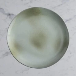 Amalfi Reactive Glaze Stoneware Dinner Plate, Sage