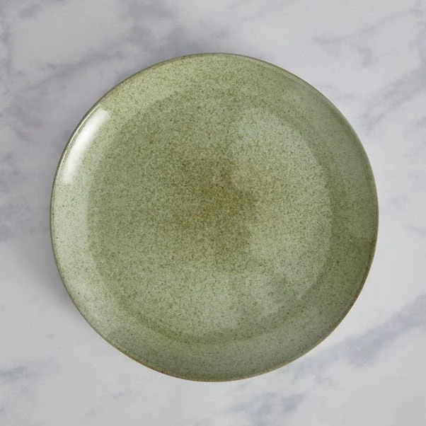 Amalfi Reactive Glaze Stoneware Dinner Plate, Sage 2 Amalfi Reactive Glaze Stoneware Dinner Plate, Sage - Image 2