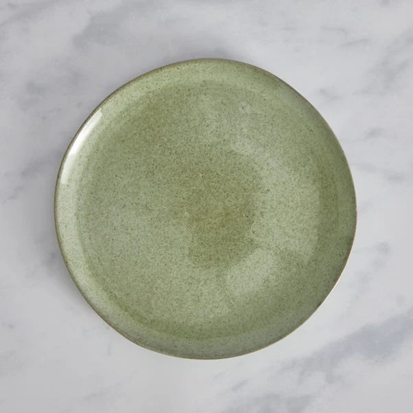 Amalfi Reactive Glaze Stoneware Side Plate, Sage 2 Amalfi Reactive Glaze Stoneware Side Plate, Sage - Image 2