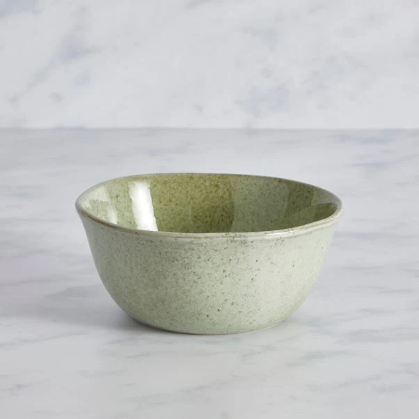 Amalfi Reactive Glaze Stoneware Cereal Bowl, Sage 2 Amalfi Reactive Glaze Stoneware Cereal Bowl, Sage - Image 2