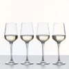 Set Of 4 Connoisseur Crystal Glass White Wine Glasses