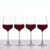 Set Of 4 Connoisseur Crystal Glass Large Red Wine Glasses