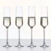 Set Of 4 Connoisseur Crystal Glass Champagne Flute Glasses