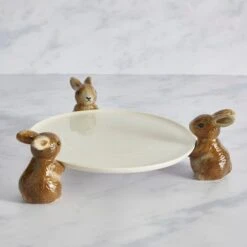 Homestead Rabbit Cake Plate