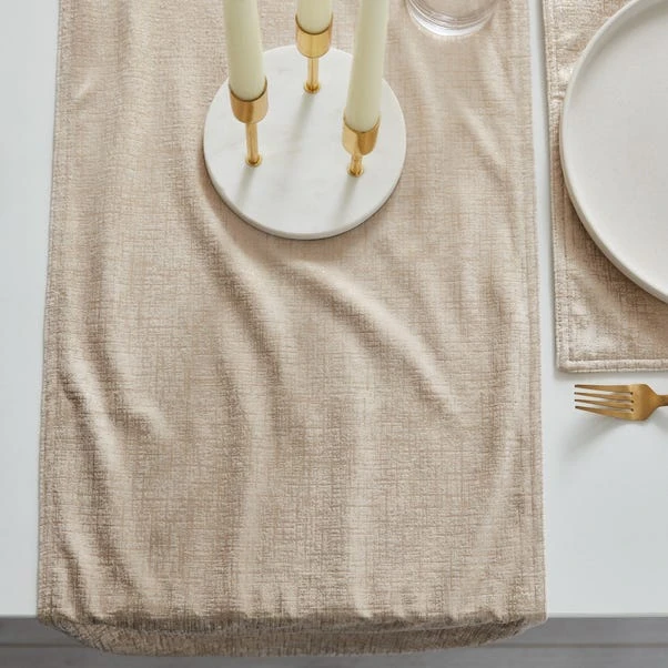 Metallic Champagne Printed Table Runner 8 Metallic Champagne Printed Table Runner - Image 8