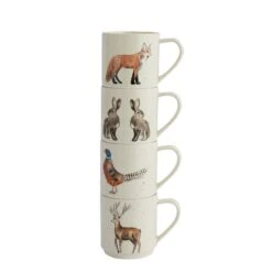 Set Of 4 Woodland Stackable Mugs -Online Tableware Store 30730083 alt07