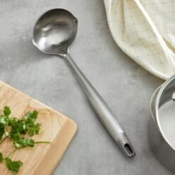 Professional Ladle With Measurements And Pouring Lip