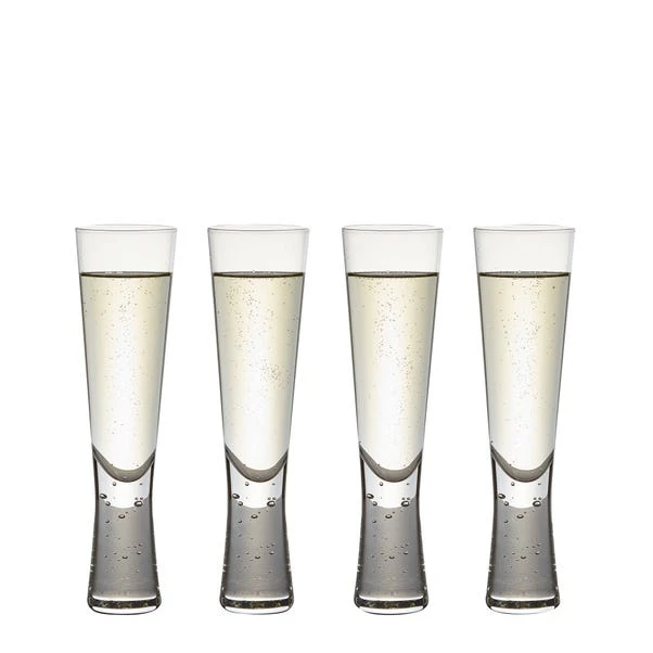Set Of 4 Hotel Bubble Stem Flute Glasses 1 Set Of 4 Hotel Bubble Stem Flute Glasses