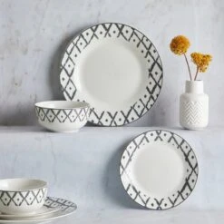 Ikat 12 Piece Dinner Set