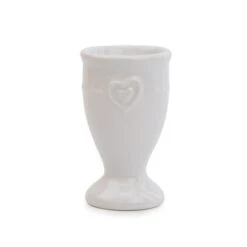 Hearts White Egg Cup