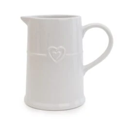 Hearts White Jug