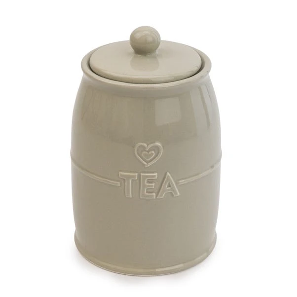 Grey Hearts Tea Canister 2 Grey Hearts Tea Canister - Image 2