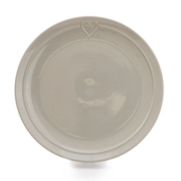 Hearts Grey Stoneware Dinner Plate 1 Hearts Grey Stoneware Dinner Plate