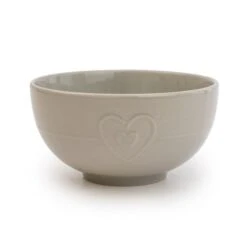 Hearts Grey Stoneware Bowl