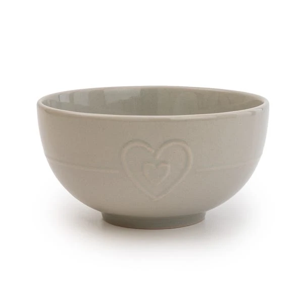 Hearts Grey Stoneware Bowl 1 Hearts Grey Stoneware Bowl