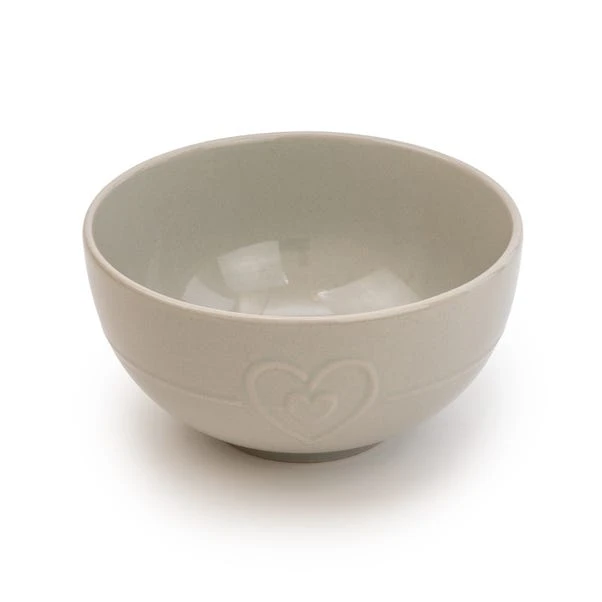 Hearts Grey Stoneware Bowl 2 Hearts Grey Stoneware Bowl - Image 2