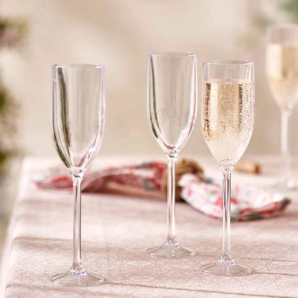 Set Of 4 Acrylic Prosecco Glasses 1 Set Of 4 Acrylic Prosecco Glasses