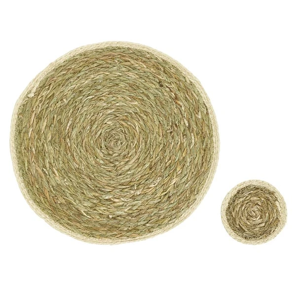 Set Of 4 Grass Braid Coasters 2 Set Of 4 Grass Braid Coasters - Image 2
