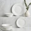 White Rim 12 Piece Dinner Set
