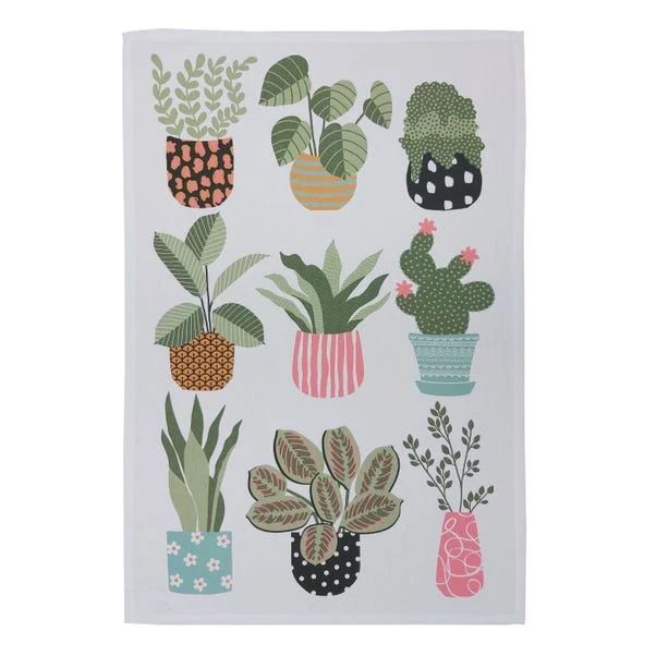 House Plants Tea Towel 1 House Plants Tea Towel