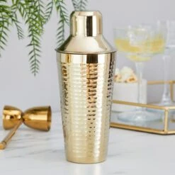 Gold Hammered Cocktail Shaker