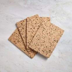 Set Of 4 Rectangular Cork Placemats